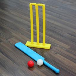 4 pçs crianças conjunto de críquete ao ar livre jogando críquete bat coto pai criança jogo esportivo interativo para quintal () - Image 1