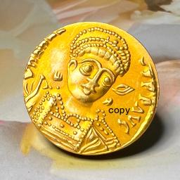 Império Romano do Oriente Moedas Bizantinas, Réplica, Coleção de Moedas de Ouro com Espada, Arte Religiosa, Presente Raro Criatividade - Image 1