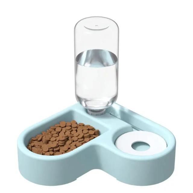 Conjunto de Tigelas Duplas para Alimentação de Gatos e Pequenos Cães
