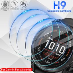 Vidro Temperado Premium para Garmin Fenix 8, Protetores de Tela Anti-riscos, Filme HD Transparente, Acessórios Smartwatch, 51mm, 47mm, 43mm, 9H - Image 2