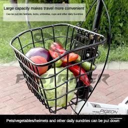 Cesta dianteira de bicicleta de grande capacidade cesta de armazenamento de e-bike forte suporte de carga fácil instalação durável para scooter bicicleta - Image 2