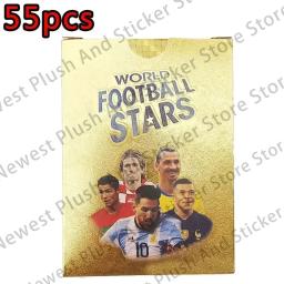 Álbum de Coleção Flash Card, 3D Football Card, Stars World, C Ronaldo, Messi Vivo, 55 pcs, 288 pcs - Image 5