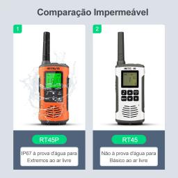 Retevis RT45P Radio Comunicador a Prova Dagua Longo Alcance Walkie Talkie Profesional Radio Portátil ht Rádio de Comunicação Sala de Jantar Hotel ar Livre - Image 2