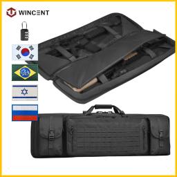 Bolsa tática impermeável para rifle, estojo duplo para arma, mochila carabina, mochila com sistema molle, bolsa de transporte, zíper com fechadura, 46" - Image 1