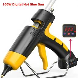 300w/800w profissional quente melt pistola de cola digital temperatura ajustável uso 11 mm cola quente varas ferramentas industriais silicone arma - Image 1