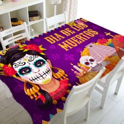 Day of the Dead Toalha de Mesa Padrão Crânio, Decoração Festa, Casa, Restaurante, Cozinha, Acessórios - Image 2