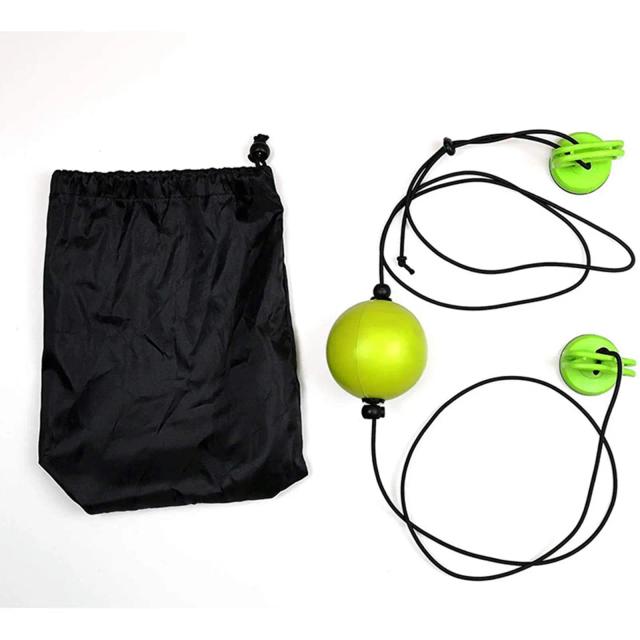 Conjunto de Bola de Reação para Boxe com Saco de Armazenamento - Bola de Perfuração Ajustável para Treino em Casa e Sparring