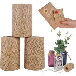 Corda de juta para DIY Craft Decoração, Twine String, Hemp Cord, Embrulho, 109 jardas, 1Pc - Image 3