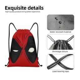 Deadpool Eyes Drawstring Mochila, Gym Sports Sackpack, String Bags para trabalhar fora - Image 3