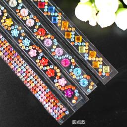 Auto-adesivo acrílico cristal strass adesivos, rolo de fita de diamante para crianças, materiais DIY artesanais, álbum, notebook, decoração - Image 5