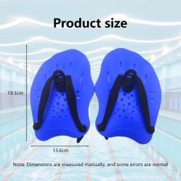 Pás de natação multicoloridas com alça ajustável, equipamento de treinamento de natação para mulheres homens e crianças, drop shipping, mão, 1 par - Image 6