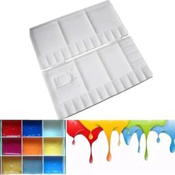 1 pc flip cover paleta de pintura a óleo de plástico diy pintura em aquarela suprimentos ferramenta de desenho - Image 4