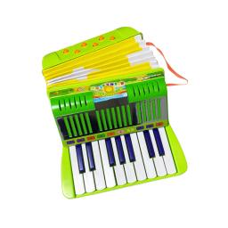 Mini acordeão de 17 teclas e 6 graves, material ABS e fivela, instrumento musical para iniciantes, botão leve, presente de Natal - Image 3