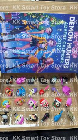 Em estoque natal kpop demônio caça 24pc calendário do advento surpresa caixa cega k pop bonecas caixas de halloween figura presentes crianças brinquedos - Image 4