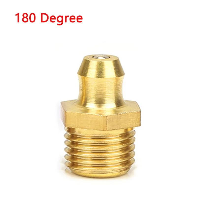 Acessórios para bicos de graxa hidráulica de latão Kit de encaixe do bocal de óleo, Passo da rosca 1mm 45 90 180 graus, M6 M8 M10, 5 10Pcs - Image 1