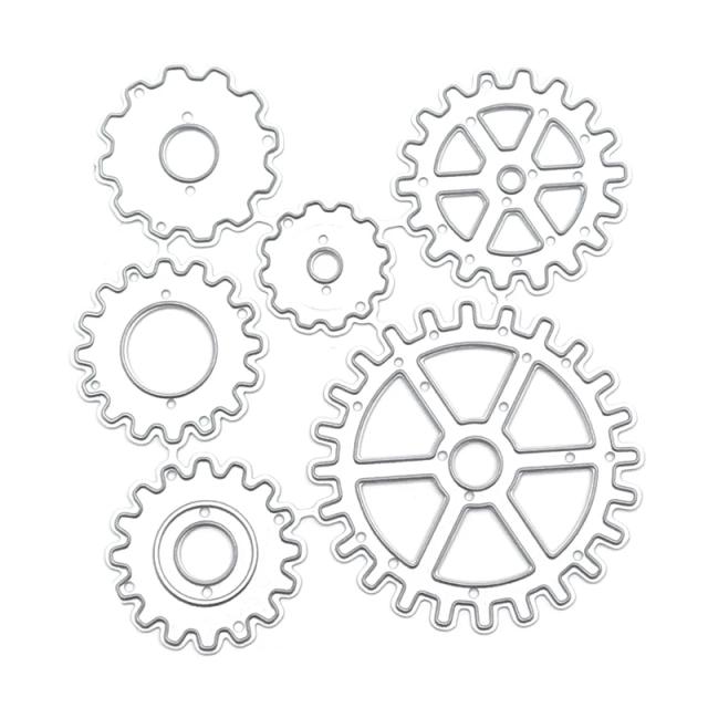 Molde de Corte em Metal Steampunk para Gravação e Relevo com Estêncil Cortado