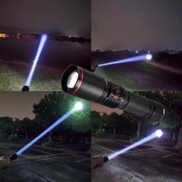 Lanterna tática militar led profissional, alta potência, longo alcance, luzes, 18650, caça, autodefesa, lanterna noturna - Image 6