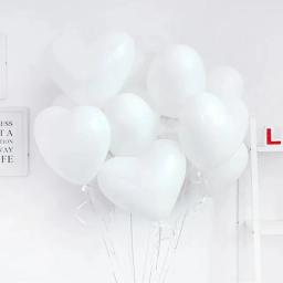 Balões De Látex Infláveis Brancos Em Forma De Coração, Casamento, Festa De Aniversário, Decoração De Casamento, 10 ", 15Pcs - Image 3
