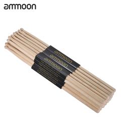 Ammoon Varas De Tambor De Madeira, Acessórios Drum Set, 3 Pares, 12 Pares, 5A - Image 1