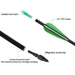 Carbon Archery Arrows para tiro ao ar livre, Sports Arrows, 31.5 polegadas, MIXO - Image 4