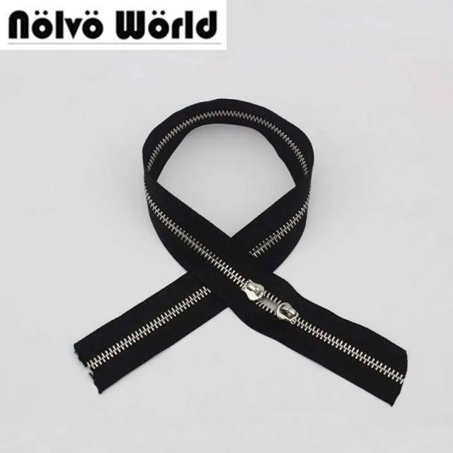 Zíper de Metal Preto No. 5 com Dentes de Cobre - Atacado de 100 Metros para DIY em Sacos e Calças (Sem Cabeça)