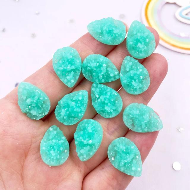 Conjunto de 20 Peças de Resina AB Brilhante em Forma de Gota com Superfície Irregular para Artesanato e Apliques de Casamento - 13x18mm