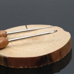 Agulhas de tricô de crochê de bambu ganchos fio tecer alça gancho ferramentas diy acessórios de costura rendas tecer agulha de artesanato 0.5mm-6.0mm - Image 4