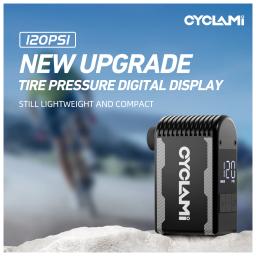 CYCLAMI-Mini Bomba Bicicleta elétrica portátil, Inflator Air Cordless, Válvula Presta Schrader, MTB Road Bike, Ciclismo AV, A2S, 120 PSI - Image 1
