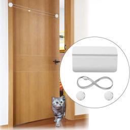 Abridor de porta automotiva para gatos e animais de estimação, porta de segurança para quarto, área multi-uso, corda elástica ajustável, instalação DIY - Image 4