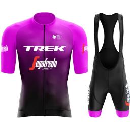 Conjunto de roupas masculinas de ciclismo, roupa esportiva, jaqueta, traje gel Sportswear, roupas, calças, uniforme de bicicleta de estrada TREK - Image 1