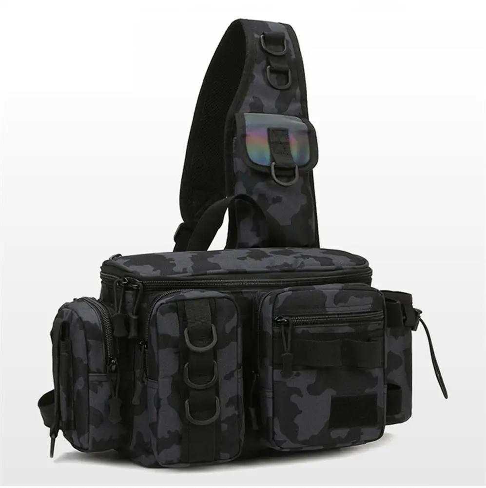 Único ombro pesca equipamento sacos para homens, saco crossbody, pacote de cintura, peixe iscas engrenagem, armazenamento utilitário, sacos ao ar livre - Image 1