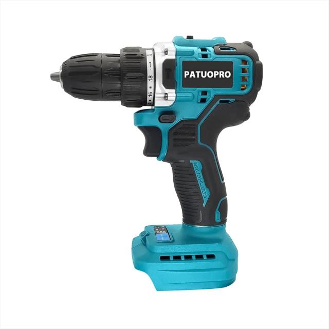 Furadeira Elétrica Sem Fio Makita 18V, Ferramenta Portátil com Driver de 2 Velocidades, 18 Níveis de Torque e Mandril de 10mm