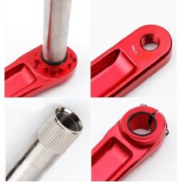 Manivela de bicicleta mtb, 170mm 175mm 32 34 36 38t, disco dentado oco, liga de alumínio, preto, vermelho, quente, fábrica - Image 5