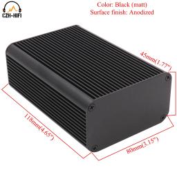 Caixa Completa De Alumínio, Chassis Amplificador, Caixa DIY, Audio DAC, PC Radio Project, Prata, Preto, 118x80x45mm, 1Pc - Image 5