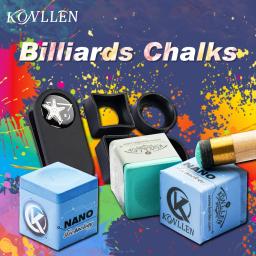 KONLLEN-Pool Cue Giz, Snooker Giz, aderência do poder, solidez, preto, material de tecnologia nano - Image 6
