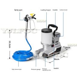 Nova multifuncional 1600w máquina mal ventilada do pulverizador da pintura pequena pistola elétrica portátil de alta potência pintura em casa 220v/110v - Image 5