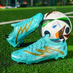 Botas de futebol profissional masculinas, tênis de grama infantil, tênis antiderrapante de treinamento, respirável, multicolorido, ao ar livre - Image 2