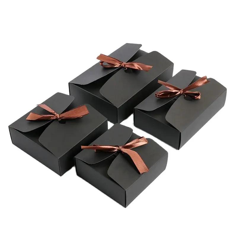 Caixas De Presente Com Fita, Saco De Papel Kraft, Embalagem para Crianças, Decoração De Festa De Aniversário, Suprimentos De Decoração De Casamento, Sacos De Doces - Image 1