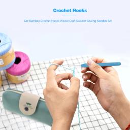 Alumínio Crochet ergonômico ganchos, Agulhas de tricô conjunto, toque suave, fácil operar, aperto confortável, DIY costura Weave acessório - Image 3