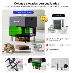 Daja dj6 gravador a laser mini portátil bluetooth diy corte máquina de gravura gravar marca madeira pintado metal acrílico vidro couro - Image 6