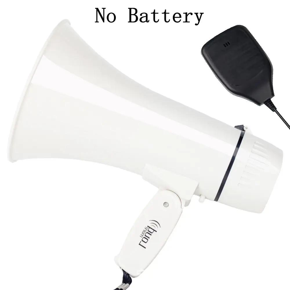 Bullhorn portátil do pa do orador do megafone da potência de 35 watts com microfone handheld incorporado sirene 240s gravação (branco) - Image 1