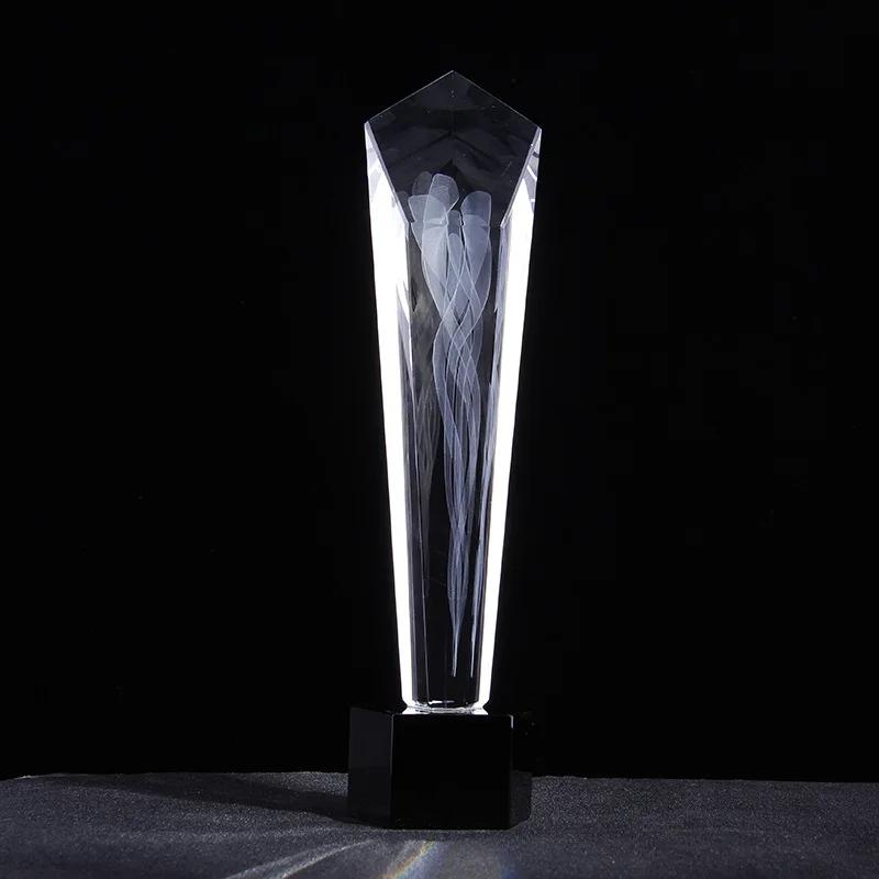 Transparente Cristal Troféu, Cinco Estrelas, Criativa Cerimônia de Premiação, Evento de Competição, Presente Artesanato, Home Decor, Personalizado, Novo, 1Pc - Image 1