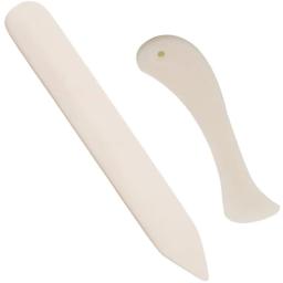 Ferramenta de pontuação plástica do ABS para o osso falso da vaca, Creaser plástico, placar, fazendo abridores do cartão e do livro, 2 PCes - Image 1
