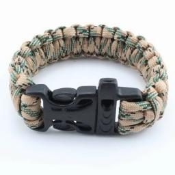 Atacado Survival Pulseira Parachute Cord Emergência Paracord Camping Pulseira Com Whistle Buckle - Image 3