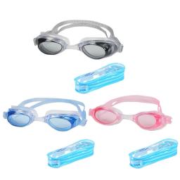 Anti nevoeiro à prova dwaterproof água natação óculos de natação natação piscina esporte óculos de água eyewear com saco tampões para homens feminino meninos meninas - Image 2