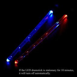 Baquetas luminosas com bateria recarregável, LED Light Up, 15 cores, Glow Drum Sticks, Acessório Profissional Instrumento Musical - Image 6
