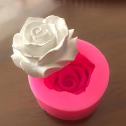 Molde de silicone 3d em forma de rosa, flor, flor, para bolo, fondant, sabão, cupcake, doces, chocolate, geléia, decoração, ferramenta de cozimento - Image 1