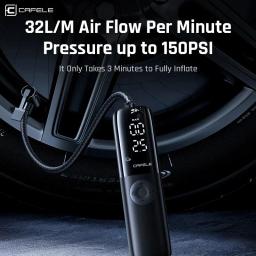 Bomba de ar para pneu de carro, 12v, 150psi, compressor de ar portátil, inflador elétrico com fio para carro, motocicleta, bicicleta com cabo de alimentação estendido - Image 2