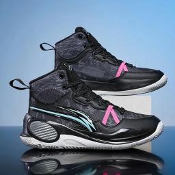 Tênis de basquete para homens e mulheres, designer de marca, cano alto, botas de basquete, moda, estilo de rua, calçados esportivos masculinos - Image 2