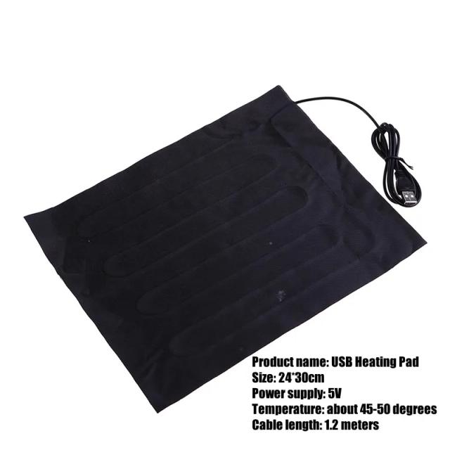 Almofada Elétrica de Aquecimento em Fibra de Carbono USB para Mãos e Corpo - Filme Infravermelho para Inverno (1 ou 2 Peças)